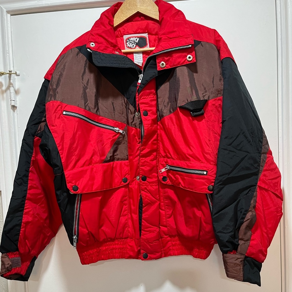 Ski Alpine Vintage Jacket Small Men’s Zip Button Pockets